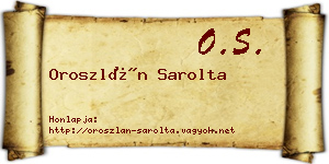 Oroszlán Sarolta névjegykártya
